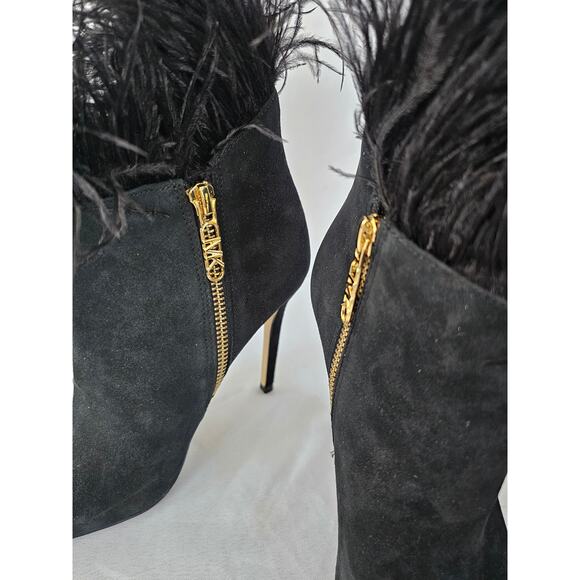 MICHAEL Michael Kors Whitby Feather Shooties Heels Boots Black Size 6 NWT - Picture 7 of 7
